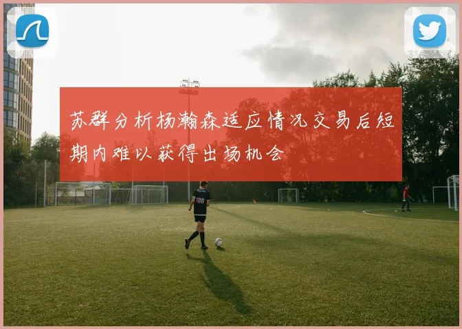 苏群分析杨瀚森适应情况交易后短期内难以获得出场机会